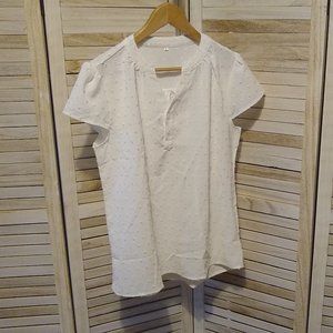 White Poly tiny sleeve top